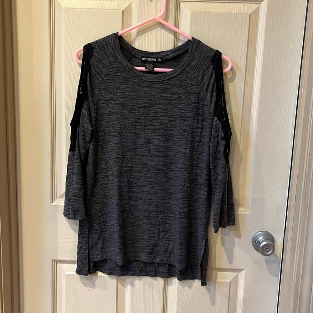Miss Chievous Top Junior Size Medium Dark Grey